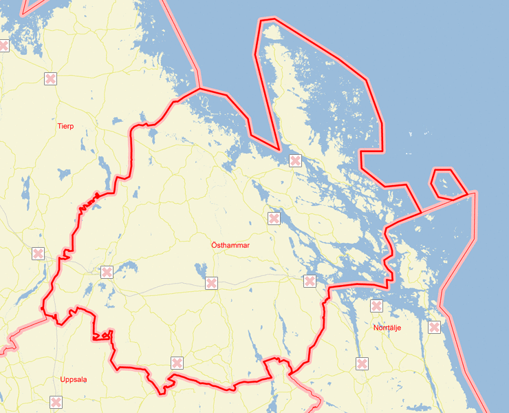 Karta över Östhammar