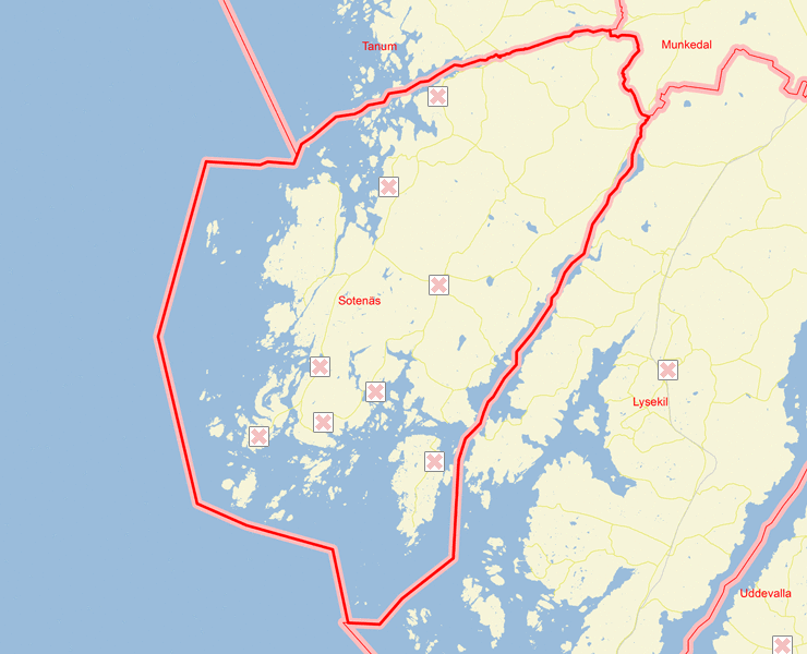 Karta över Sotenäs