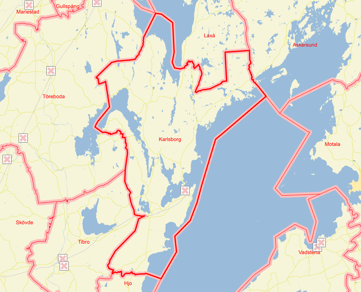 Karta över Karlsborg