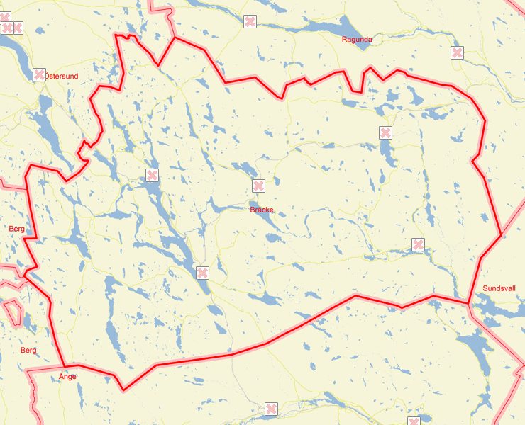 Karta över Bräcke