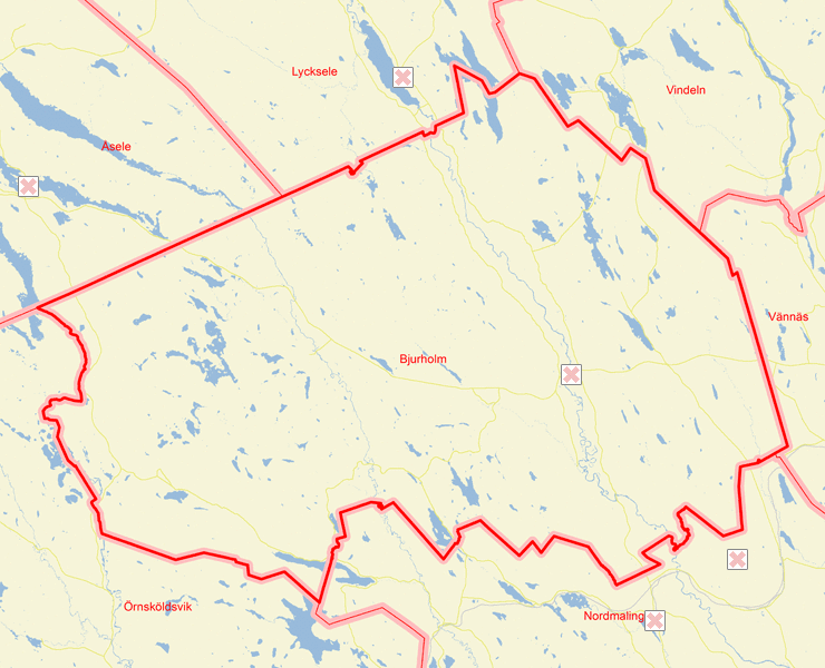 Karta över Bjurholm