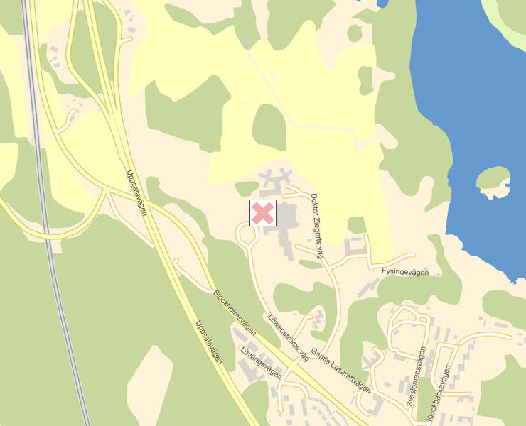 Karta över Upplands Väsby