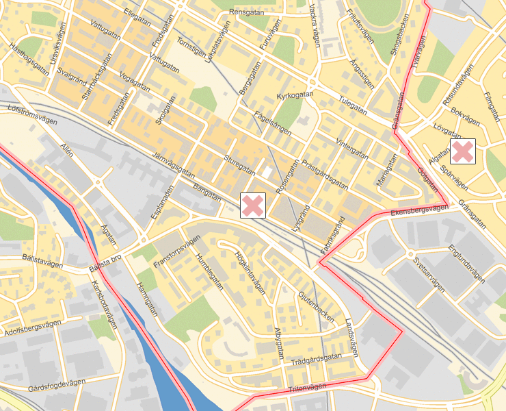 Karta över Sundbyberg