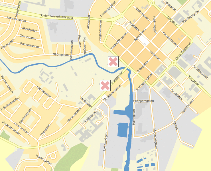 Karta över Enköping