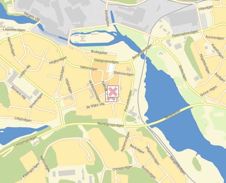 Karta över Finspång