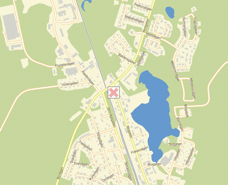 Karta över Gislaved