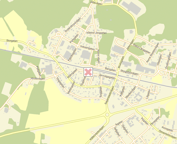 Karta över Gislaved