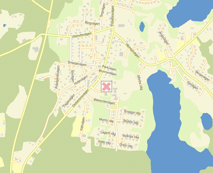 Karta över Olofström