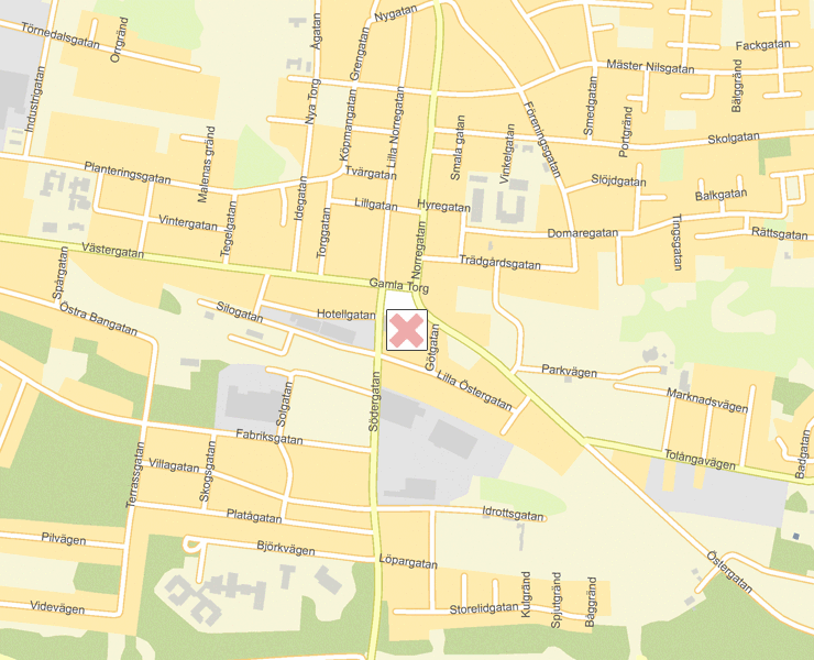 Karta över Sjöbo