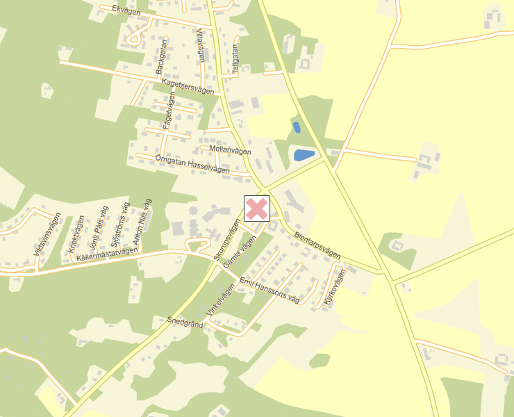 Karta över Sjöbo