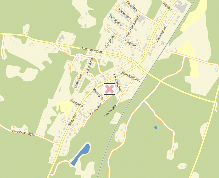 Karta över Osby