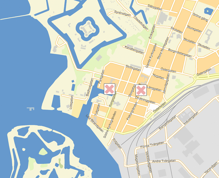 Karta över Landskrona
