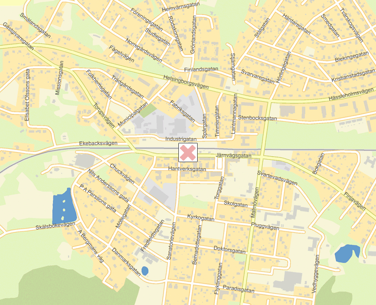 Karta över Hässleholm