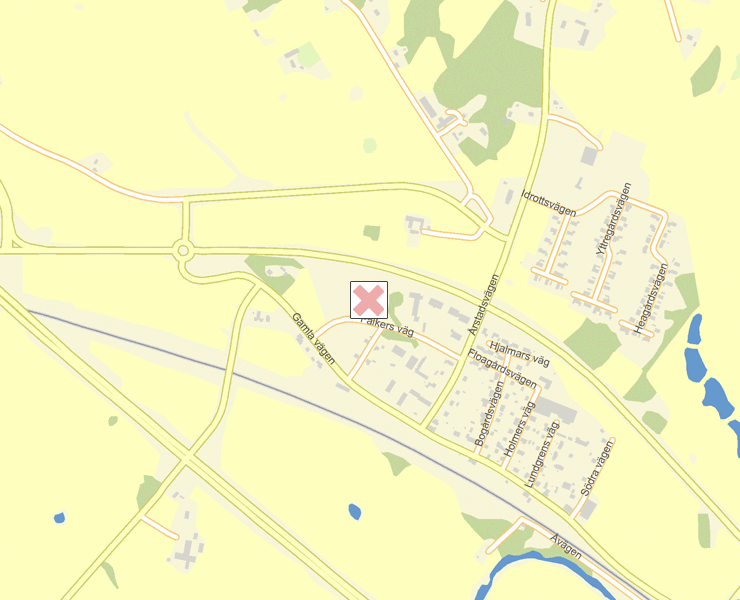 Karta över Falkenberg