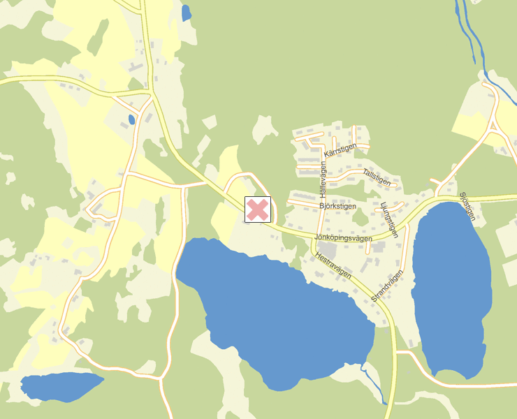 Karta över Tranemo