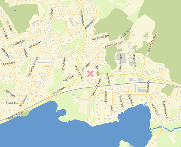 Karta över Borås