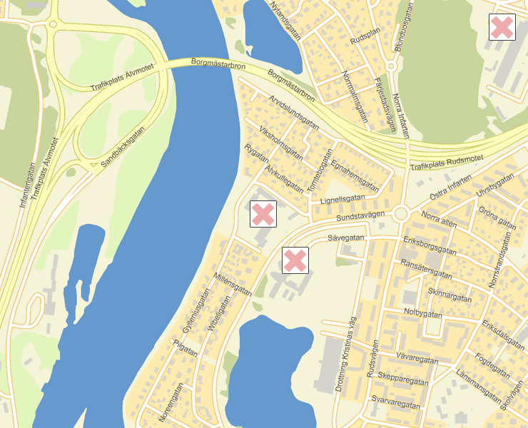 Karta över Karlstad