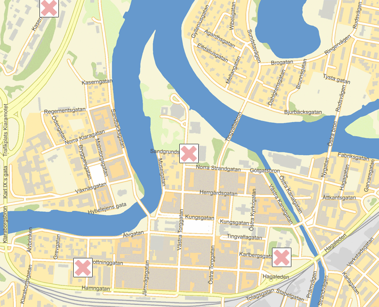 Karta över Karlstad