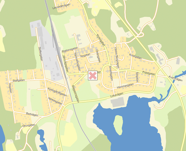 Karta över Hällefors