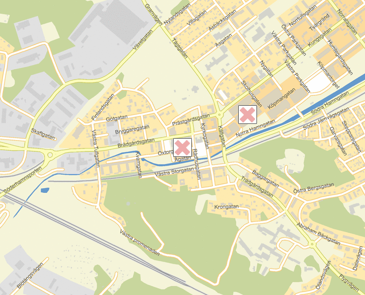 Karta över Söderhamn