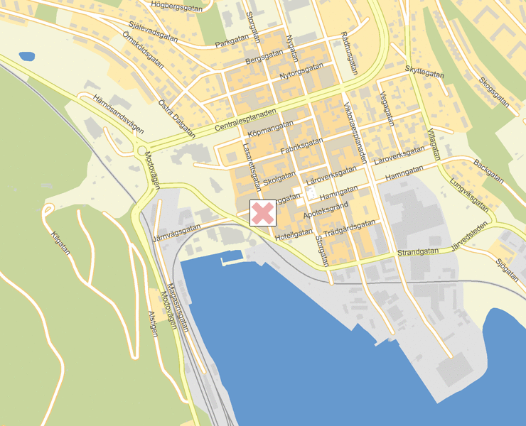 Karta över Örnsköldsvik