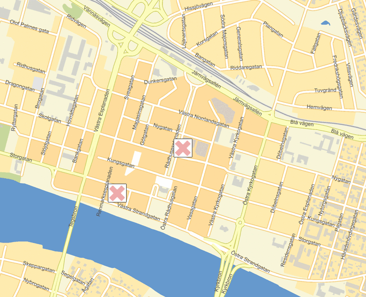 Karta över Umeå