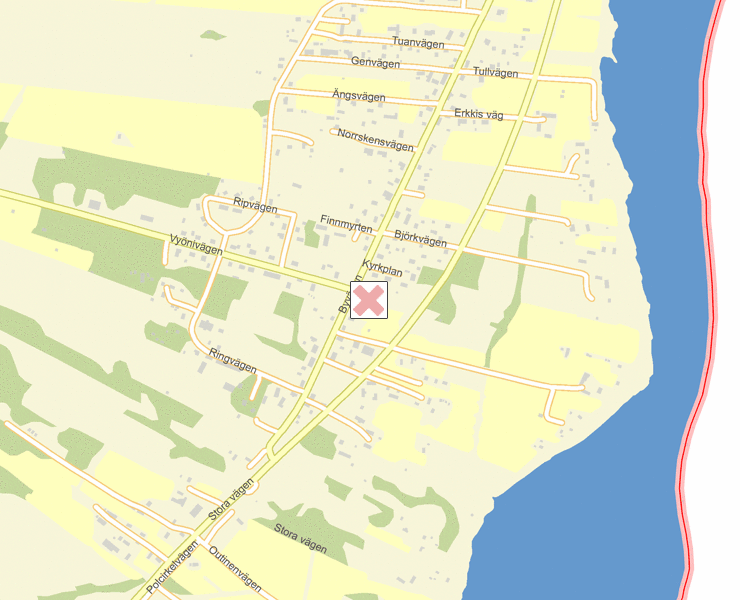 Karta över Övertorneå