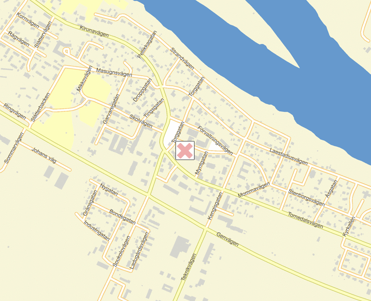 Karta över Pajala