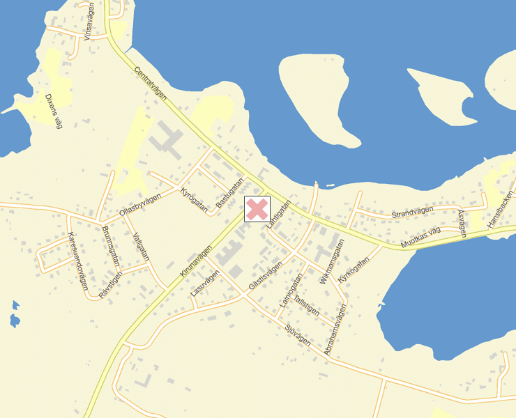 Karta över Kiruna