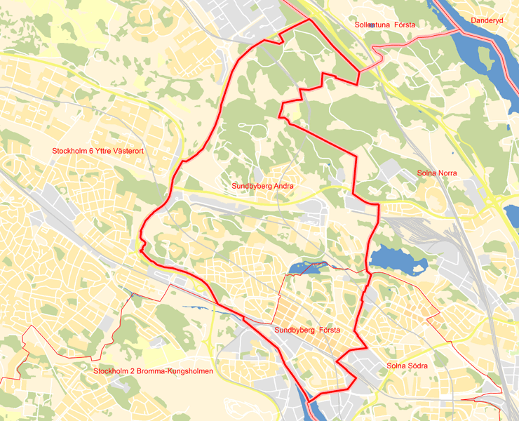 Karta över Sundbyberg