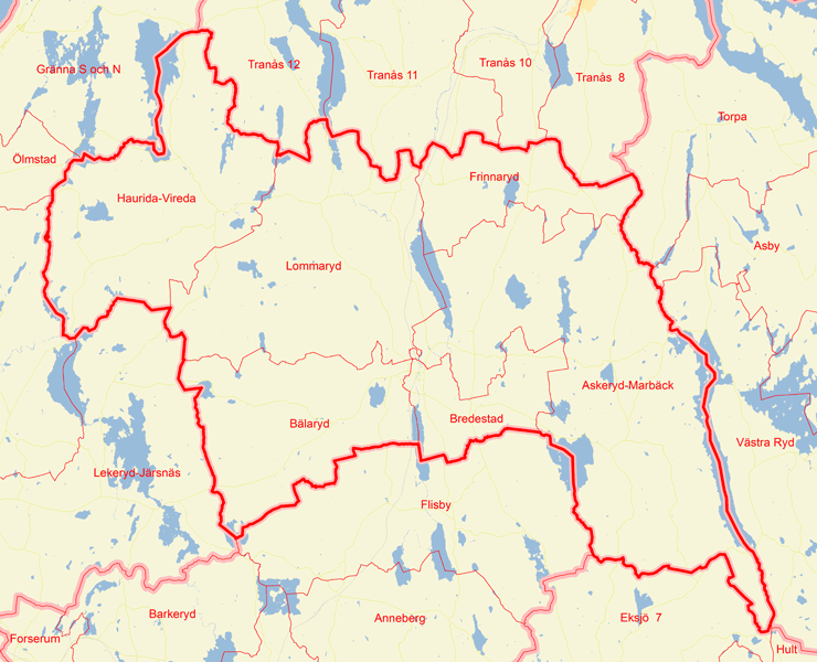 Karta över Aneby