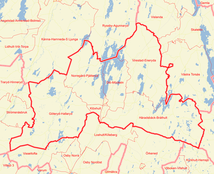 Karta över Älmhult