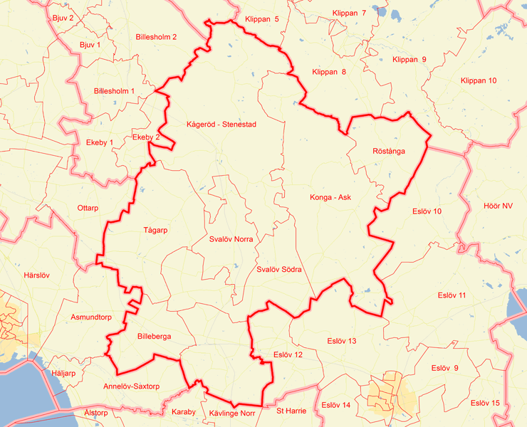Karta över Svalöv