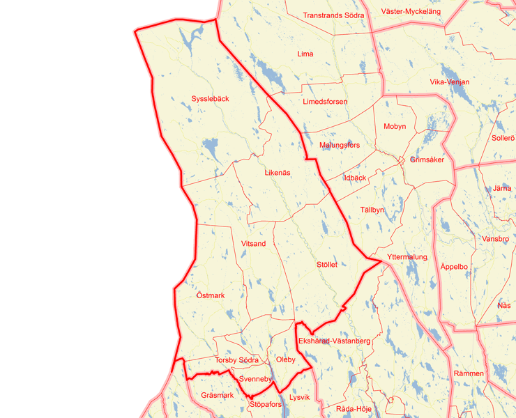 Karta över Torsby