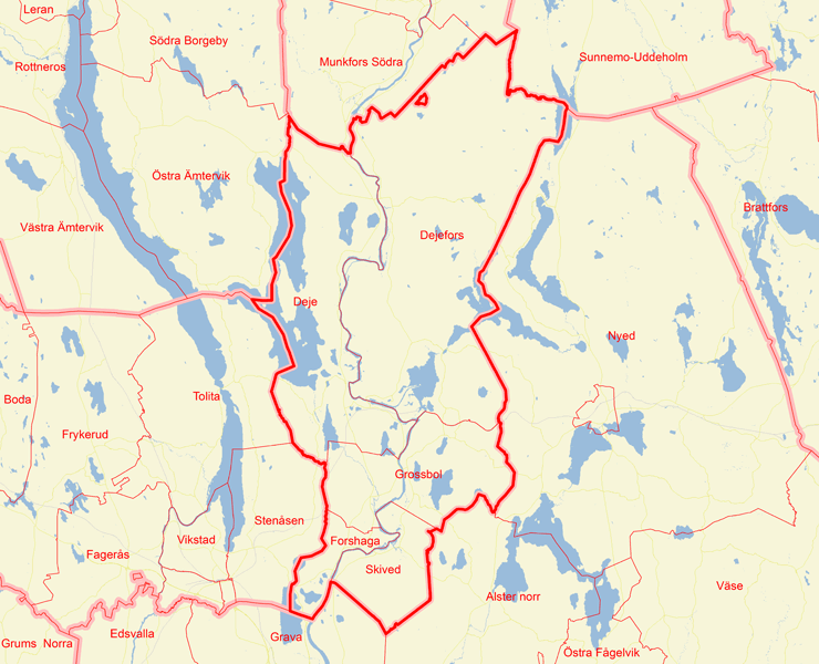 Karta över Forshaga