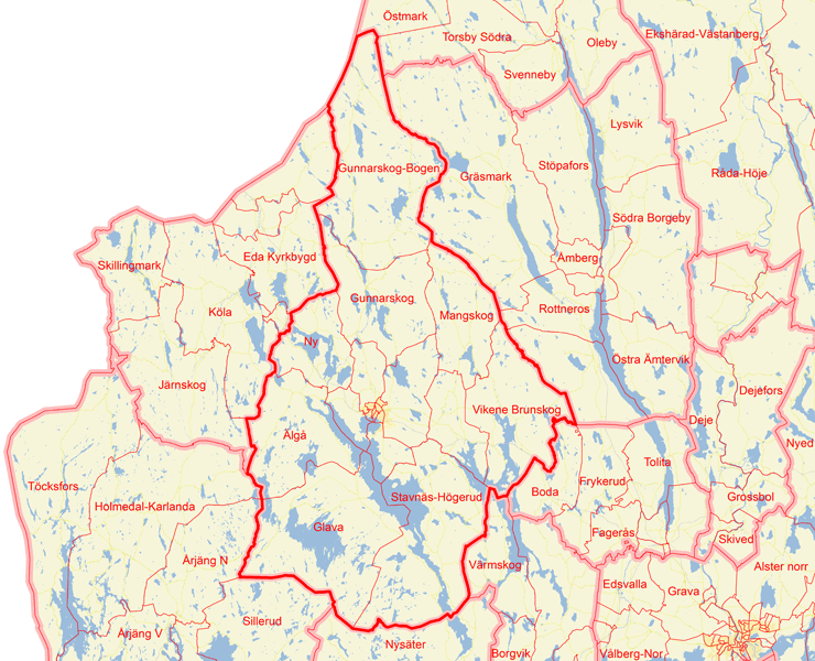 Karta över Arvika