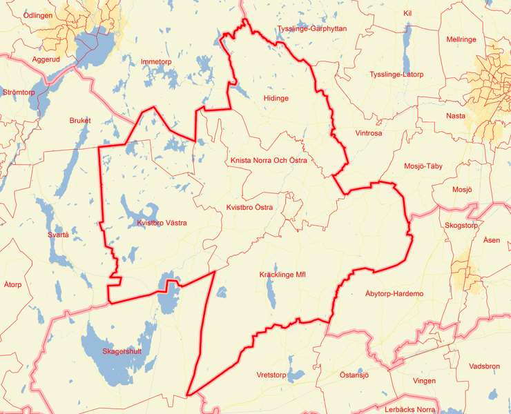 Karta över Lekeberg