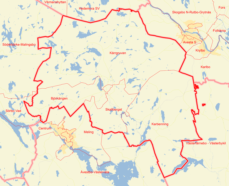 Karta över Norberg