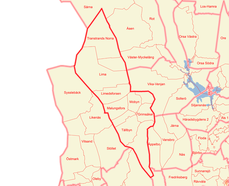 Karta över Malung-Sälen
