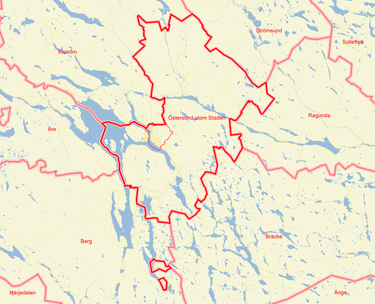 Karta över Östersund