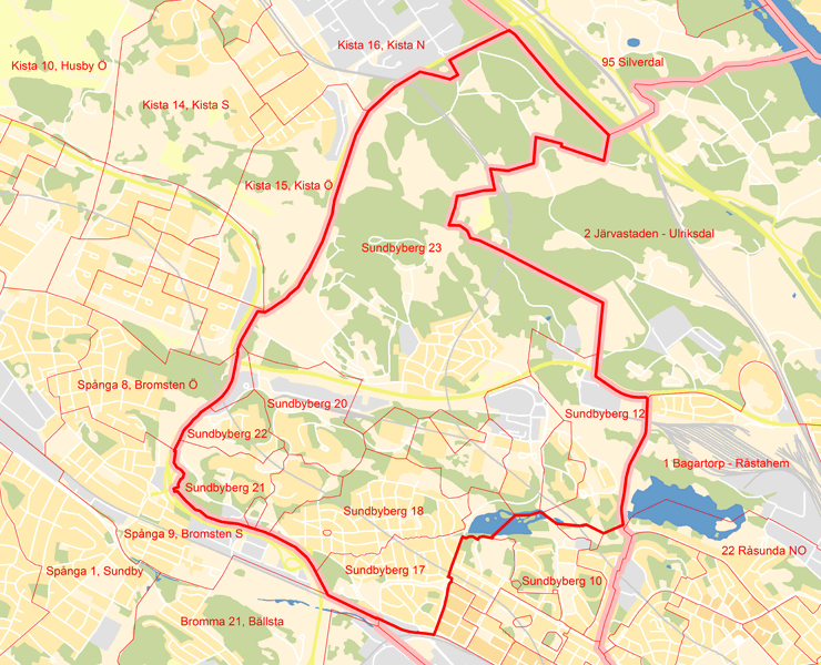 Karta över Sundbyberg Andra