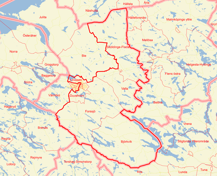 Karta över Katrineholms Andra