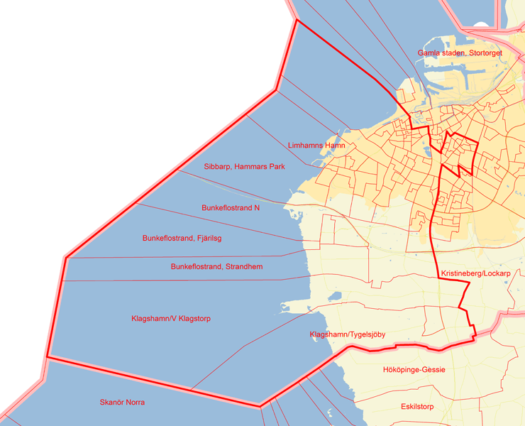 Karta över Malmö Västra