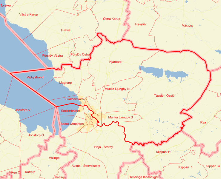 Karta över Ängelholms Norra