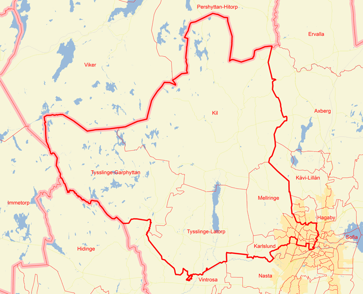 Karta över Örebro Nordvästra