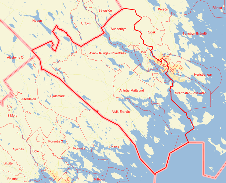 Karta över Luleå Södra Valkrets