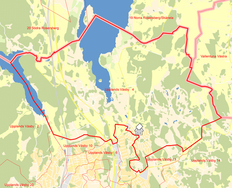 Karta över Upplands Väsby   4