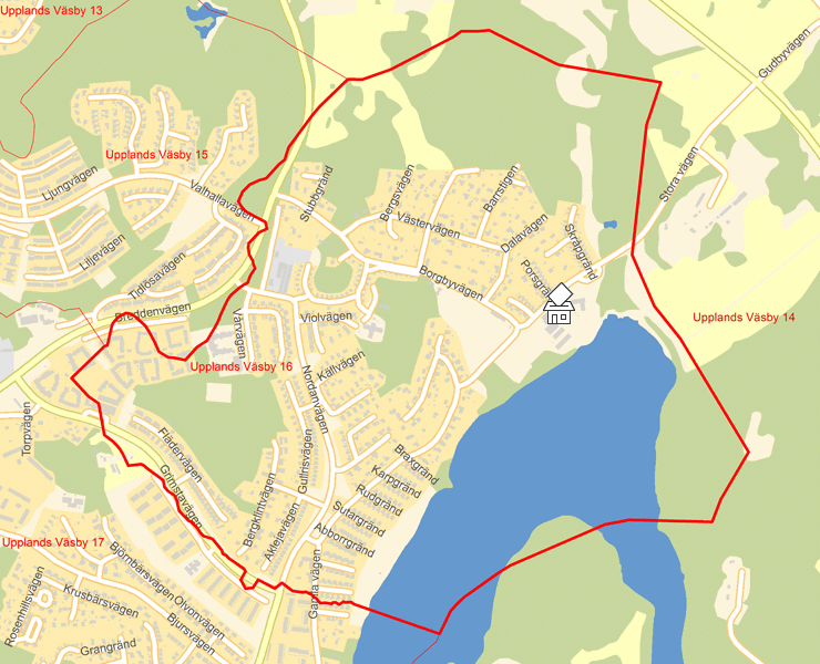 Karta över Upplands Väsby 16