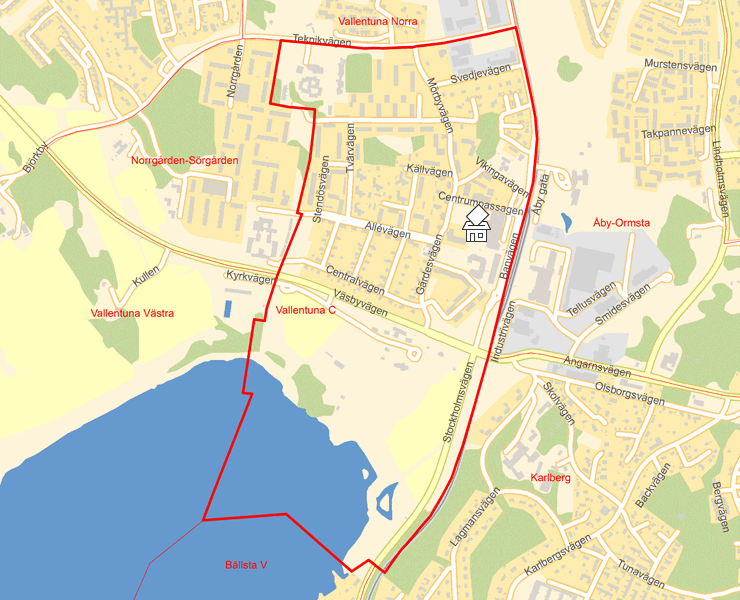 Karta över Vallentuna C