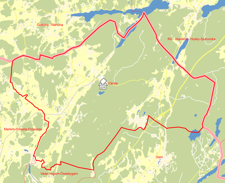 Karta över Kårsta